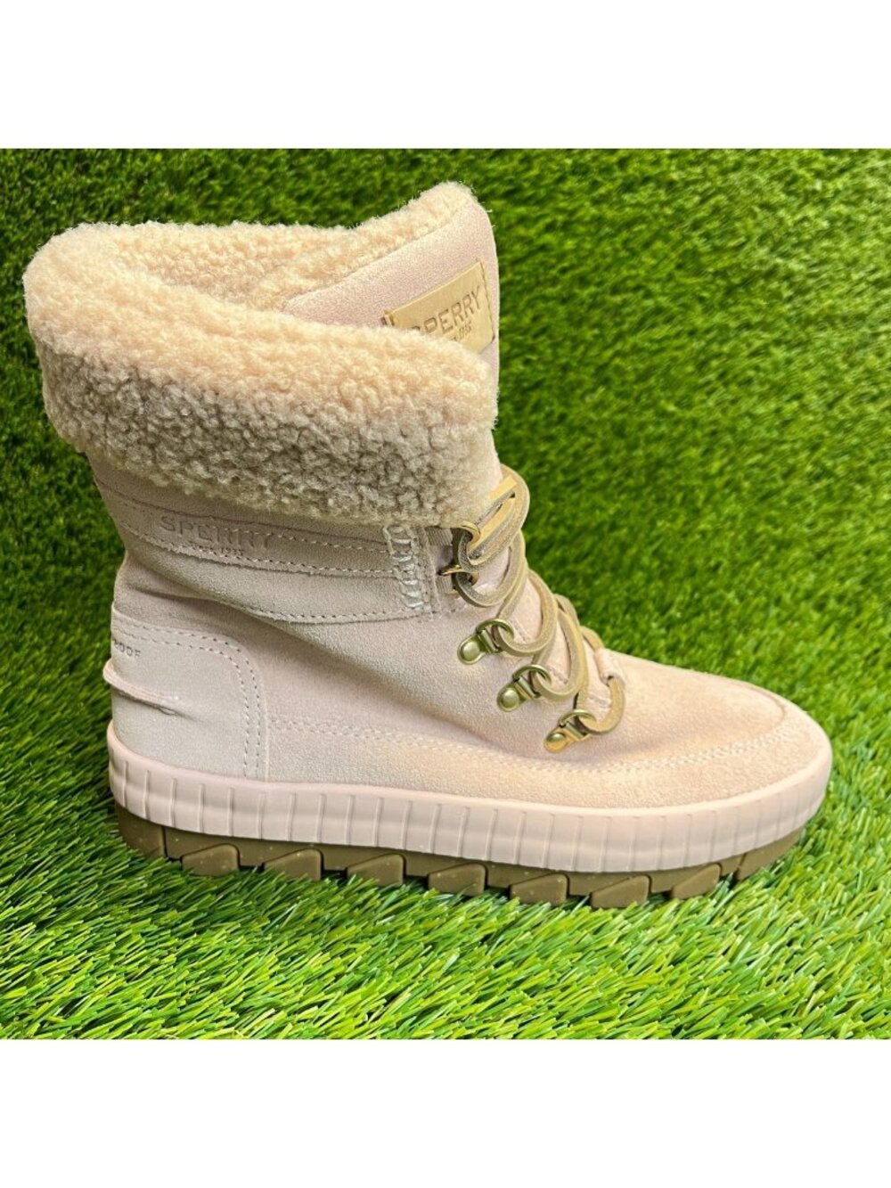 Sperry Torrent Womens Size 8 Pink Classic Suede Waterproof Lace Up Winter Boots